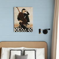 Light Blue Grasscloth Wallpaper