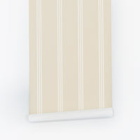 Neutral Minimal Stripes Kids Wallpaper