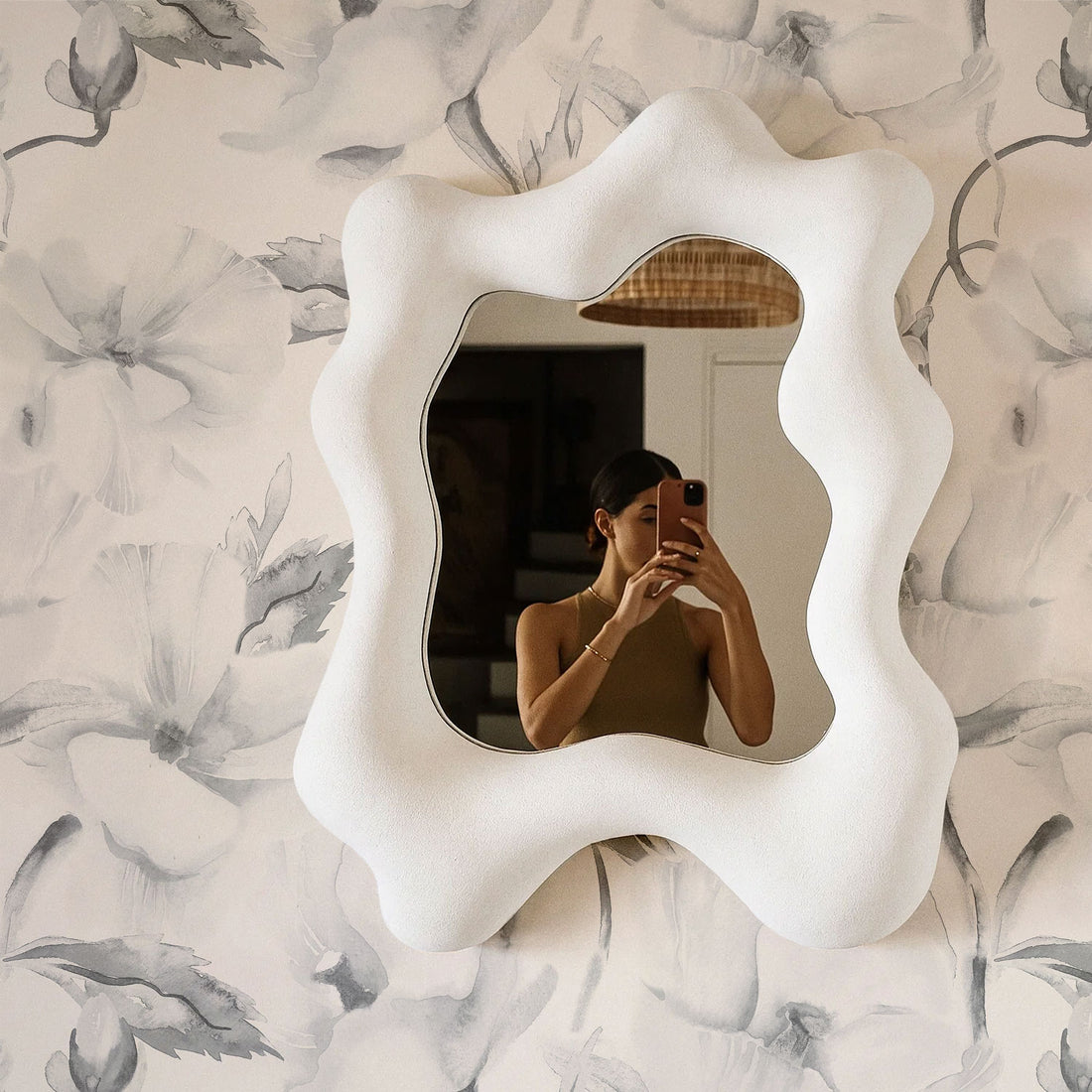 Neutral Oversized Floral Wall Mural