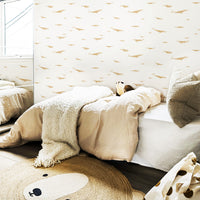 Neutral Whale Print Wallpaper