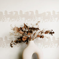 Neutral Abstract Horses Wallpaper