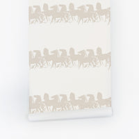 Neutral Abstract Horses Wallpaper