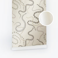 Metallic Pearl Snake In The Grass Wallpaper