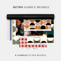Tapetenmuster-Set – 6 Kalkputz-Tapetenmuster