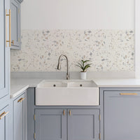 greek style design kitchen backsplash in stone