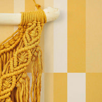 yellow retro kids room wallpaper