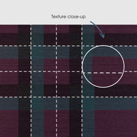 Tartan Inspired Grasscloth Wallpaper In Jewel