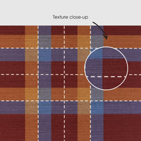 Tartan Inspired Grasscloth Wallpaper in Red
