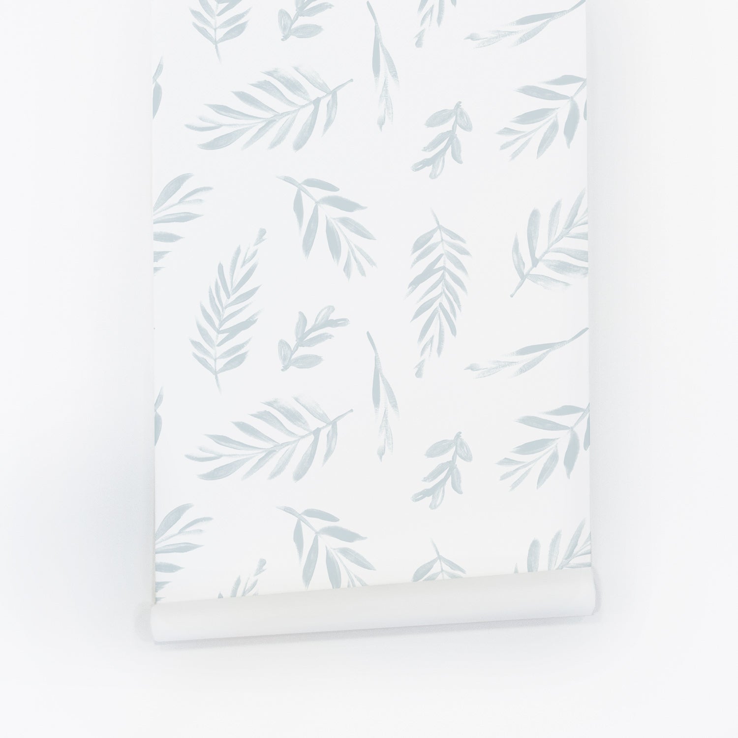 Rain Blue Palm Leaves Wallpaper Livettes Livettes Wallpaper