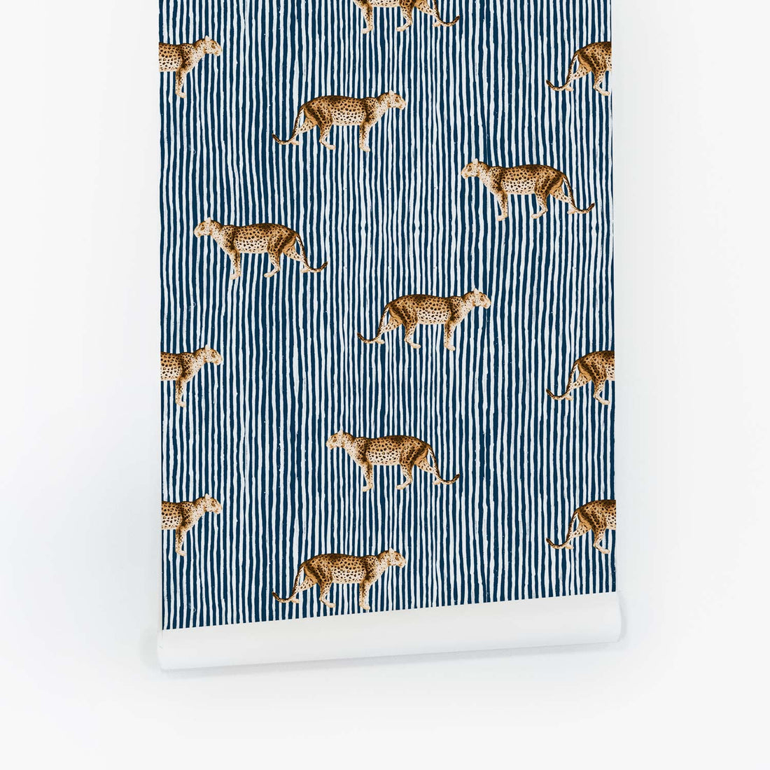 Coastal leopard design removable wallpaper