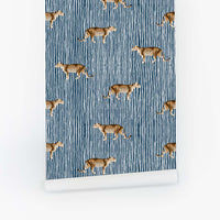 Coastal leopard design removable wallpaper