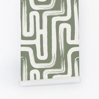 Green Paintbrush Maze © Wallpaper