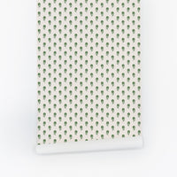 Classic Green Tiny Floral Wallpaper