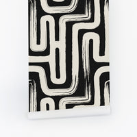 Black Paintbrush Maze © Wallpaper