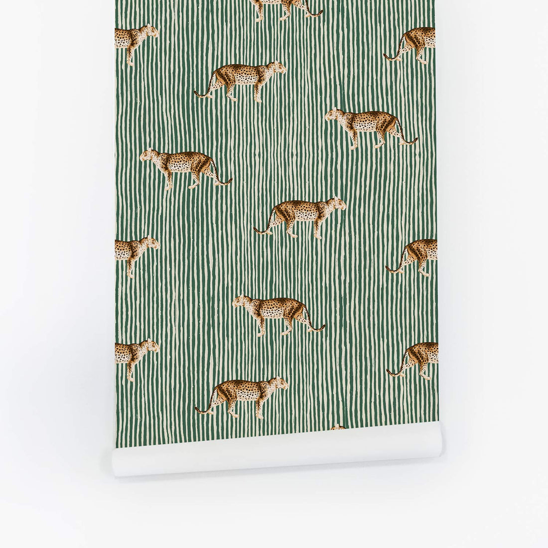 modern mediterranean inspired wallpaper with leopard print