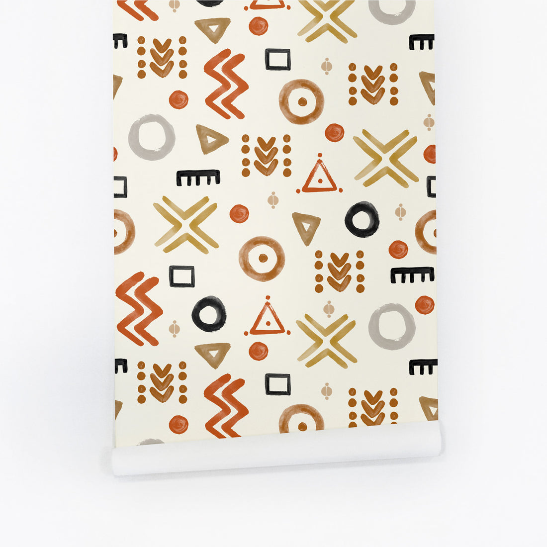 neutral african print symbol wallpaper