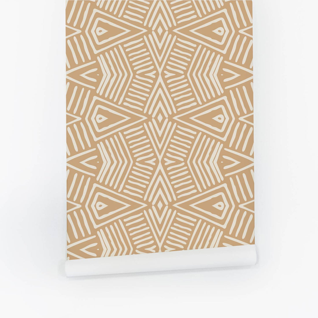 Neutral African Print Ceiling Wallpaper