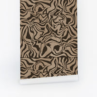 Wooden Zebra Pattern Wallpaper
