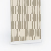 Abstract Geometric Tiles Print Wallpaper