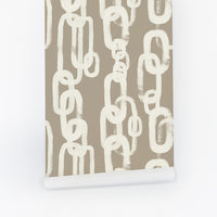 Beige Chain Pattern © Wallpaper