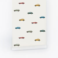 Tiny Vintage Colorful Cars Wallpaper