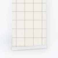 Classic neutral plaid design wallpaper