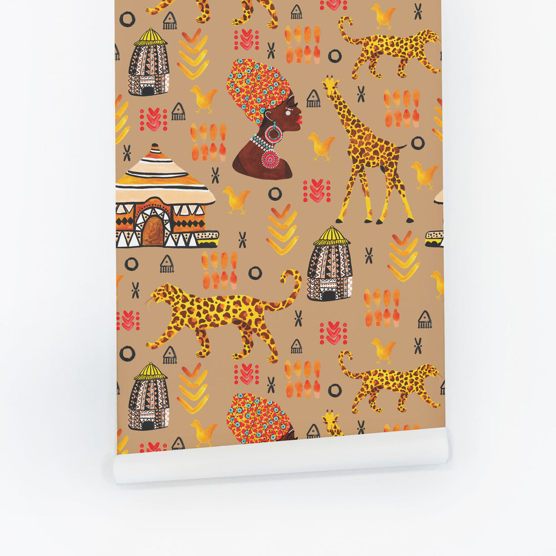 inspired by african print wallpaper design