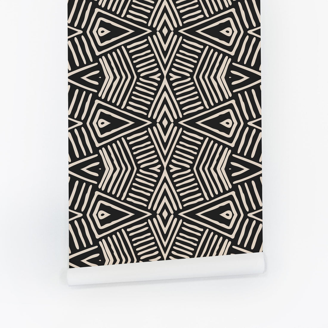 black and white african inspired wallpaper