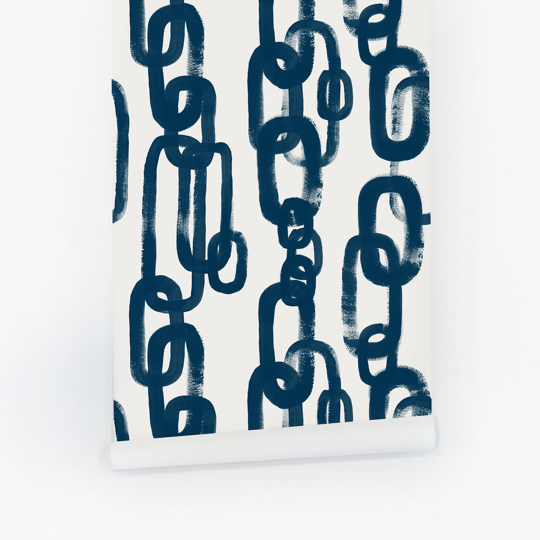 Chain design removable wallpaper in navy