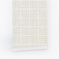 Neutral Retro Stripes Wallpaper