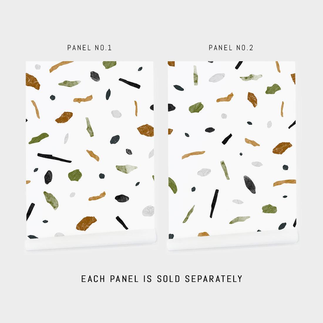 green stone terrazzo print removable wallpaper