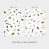 green stone terrazzo print removable wallpaper