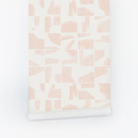 Pastel Wooden Tile Design Wallpaper