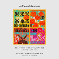 tribal wallpaper for colorful home interior