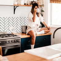 Black Herringbone Tile Design Backsplash