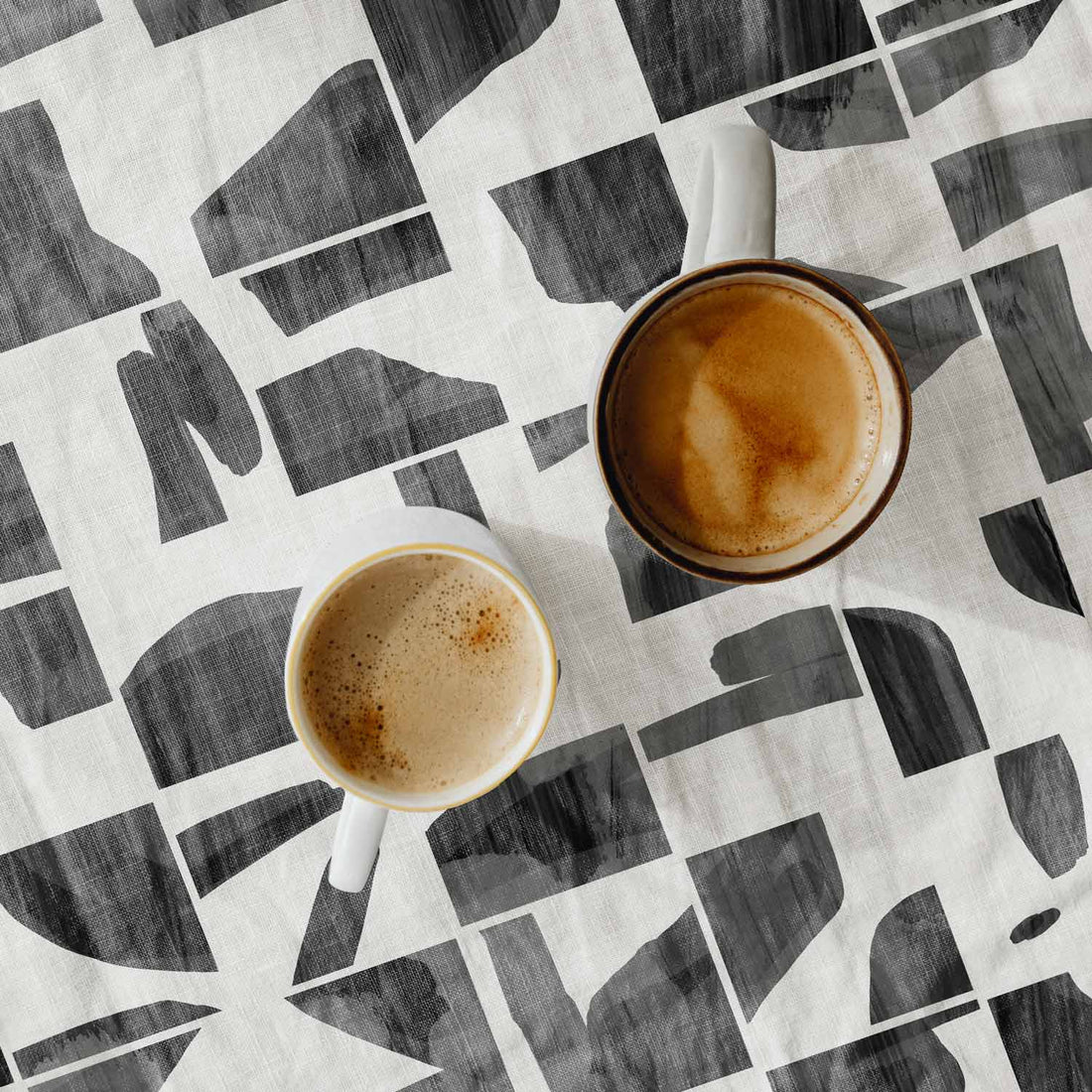 zig zag printed fabric tablecloth design