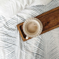 tropical leaf design bed sheets