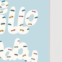 Hello Baby Boy Art Print Poster