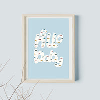 Hello Baby Boy Art Print Poster