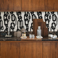 black and white elegant diy backsplash