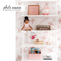 Pink Floral Print Wallpaper