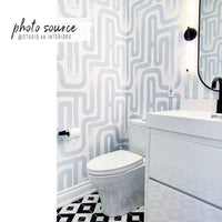 Blue Paintbrush Maze © Wallpaper