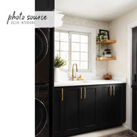 Subtle Floral Peony Laundry Room Wallpaper