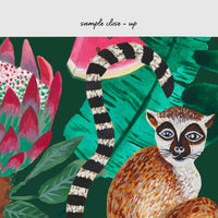 close up jungle safari african wall art for kids