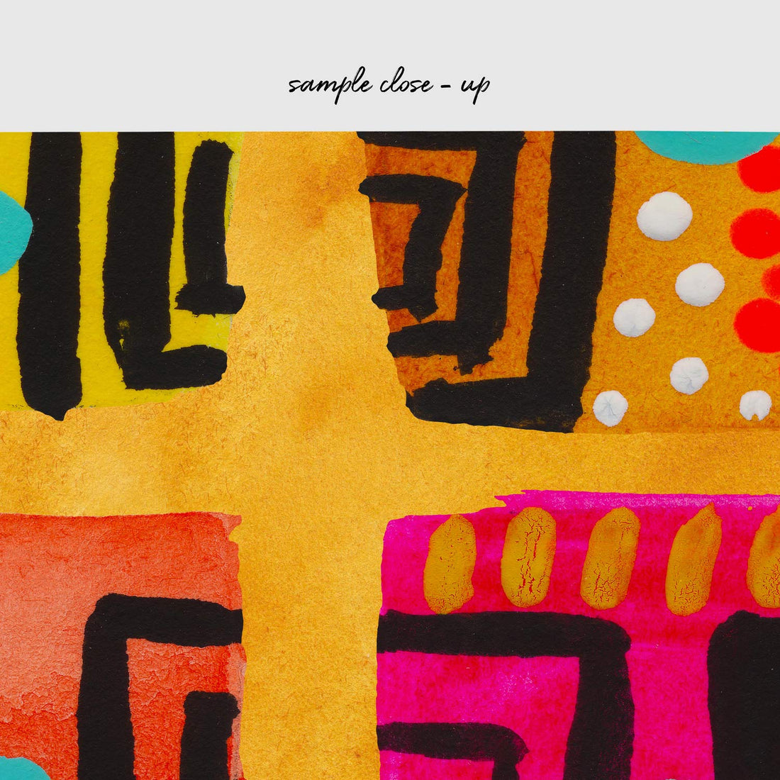 colorful african wall mural close up