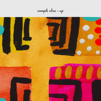 colorful african wall mural close up