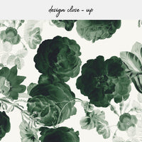 classic deep green floral patterned peel and stick backsplash