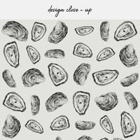 peel and stick backsplash design with oysters