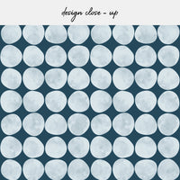 kitchen backsplash in retro blue close up