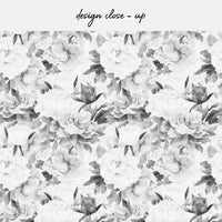 grey floral peony pattern peel and stick backsplash